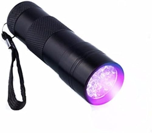 Aluminium UV zaklamp - Blacklight ultra violet - 9 led - o.a. handig voor controle van briefgeld