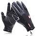 Produktbild Handschuhe Leder,iSpchen Winter Handschuhe Wasserdicht Herren Damen Touchscreen Plüsch Warm Motorrad Reithandschuhe M