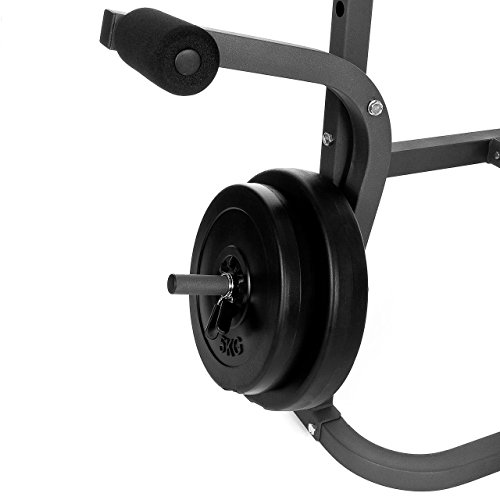 Kinetic Sports Hantelbank inkl. Langhantel 30 oder 60 kg und Kurzhanteln 30 kg Trainingsbank Fitnessbank SET - 5