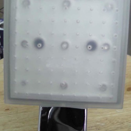 Drei Farbige Temperaturfühler Quadrat LED Dusche Sprühkop Duschsystem - 5