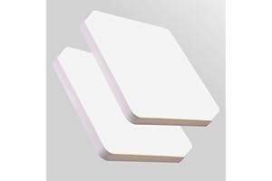 EYESGOOD Pack 2x Plafon LED Techo 36W Lampara 3240LM 7000K, IP44 Impermeable, Plafon Cuadrado Blanco Para Cocina Baño Habitacion Dormitorio Pasillo Ø230*H40mm