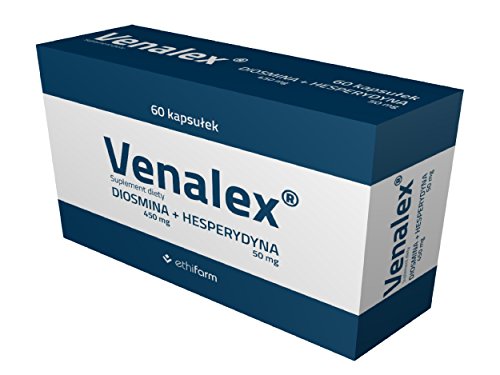 Venalex - 450 mg de diosmina y 50 mg de hesperidina 60 cápsulas para 30 días