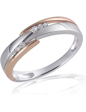 Goldmaid Damen-Ring 925 Sterlingsilber 6 weiße Diamanten (0.07 ct)