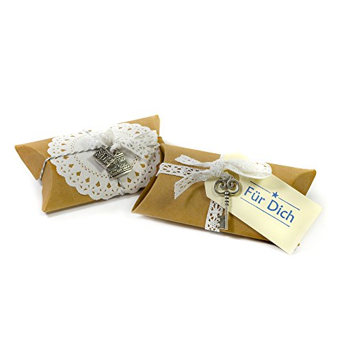 150 Frau Wundervoll Papierdeckchen weiß mit cremestich in 3 Größen – Je 50 Stück Ø 9 / 10 / 14 cm – / Runde Spitze Papier / Mini Tropfdeckchen / Spitzendeckchen / Papier Untersetzer / Zierdeckchen Papier - 2