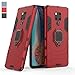 Produktbild COOVY® Cover für Huawei Mate 20X Bumper Case, Plastik + TPU-Silikon, extra stark, Anti-Shock, Stand Funktion + Magnethalter | Farbe rot