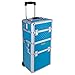 Produktbild Trolley 2 Rad Pilotenkoffer taubenblau Alu Rahmen Koffer Beauty Case - Teleskop