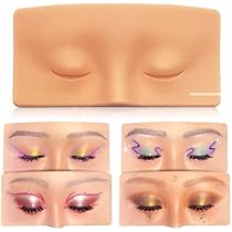 Make-up-Übungsmaske Aus Silikon – Realistisches Augenpad Für Lidschatten, Wimpern, Eyeliner