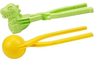 RichMoho Boys Snowball Maker Kids Snow Ball Toys Games Dianosour and Round Shape with Handle for Kids Outdoor Indoor Winter Snowball Fight Maker Tool Clip