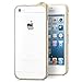Produktbild Saxonia Aluminium Bumper Apple iPhone SE / 5 / 5S Ultra Slim Alu Case Schutz Hülle Rahmen (Drehknopf-Verschluss) Gold