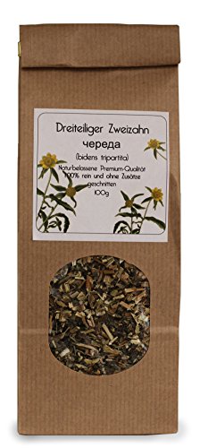 Dreiteiliger Zweizahn (lat. Bidens tripartita, rus. Chereda Череда) 100g - naturreines Premiumprodukt , sortenrein und geschnitten (synonym: Wasserdost, Zweizähne, Wasserhanf)