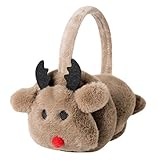 Mitlfuny Unisex Baby Kinder Jungen Zubehör Säuglingspflege,Unisex-Baby-Cartoon-Elch-Weihnachtsdesign winddicht warme, einstellbare Ohrenschützer