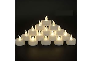 OSHINE Candele a LED, portò candele flickering flameless candele，200 Ore Lunga Durata della Batteria, per Decorazione di Casa Camera Natale Partito Matrimoni Compleanno 50pcs（Bianco caldo）