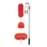 Cabeza de microfibra para los rincones y grietas, telarañas Duster para el polvo y plumero Webs, Closed Loop para ventiladores de techo