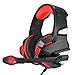 Produktbild JohnJohnsen G7500 Luminous 3.5MM Gaming Headset Komfortabler LED-Stirnband Gamer Kopfhörer für PC Laptop mit Mikrofon Mic (Black & red)