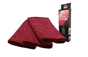 JOPASU Polyester, Nylon Polishing Cloth 320 GSM (Set of 3, Red)