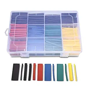 Lukzer Plastic Heat Shrink Tubes Insulated Wire Cable Sleeving Wrap, Multicolour -530 Pieces