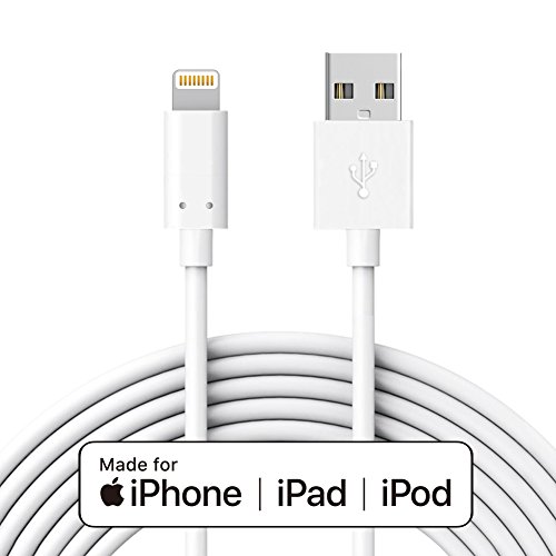 IQIYI Cable iPhone [Apple Certificado] 3M Cable de Carga y Sincronización para iPhone 7/7 PlusSE / 6s / 6/6 Plus / 6s Plus iPhone 5 / iPad Air 2 / iPad Mini 3 / iPod 5 / iPod Nano 7.Blanco
