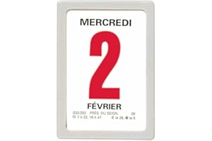 OBERTHUR - 1 Mini-Bloc Calendrier à Effeuiller Ephémérides - Janvier 2026 à Décembre 2026 - Dimension 4.7 x 6.3 cm