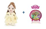 Bella 30cm Muñeco Peluche Princesa Disney Chica Pelo Marron Vestido Amarillo Super Suave Bella & Bestia