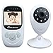 Produktbild MRDEER Babyphone mit Kamera Delay-Free Technology Wireless Video Babyfon Babymonitor 2.4 Zoll 2.4GHz (Nachtsicht, Gegensprechfunktion,Temperatursensor,Schlaflieder) weiß