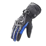 WXHXSRJ Gants d'hiver pour Motos - Extérieur Gants pour Écran Tactile Isolés Imperméables Et Résistants Au Vent, pour Escalade, Randonnée, Plein Air,Bleu,XXL