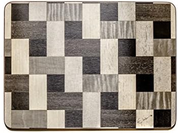 Grey Placemats 6 set tablemats Melamine Heat Resistant to approx. 140 degrees. table mats 292 x 216 x 4.8mm from the Exotic range
