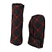 Generic PU Leather Gear Shift Knob & Handbrake Cover Set Black and Red RS.305.00