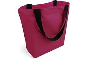 Cottonbagjoe borsa spaziosa ed elegante | con tasca interna, cerniera e fondo largo | borsa in tessuto di cotone borsa shopper borsetta | certificato Oeko-Tex 100 Standard