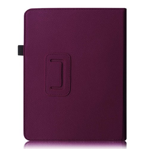 Fintie Apple iPad 1 Hülle Case Schutzhülle Etui Tasche – Folio Slim Fit Ständer Kunstleder Smart Cover mit Stylus Loop für iPad 1st Generation, Lila - 9