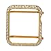 Produktbild UKCOCO 3,0 Große Diamant Inlay Muster Apple Watch Fall Metallrahmen Schutzhülle Luxus Abdeckung Shell Stoßfänger für Apple Watch Serie (38mm Gold)