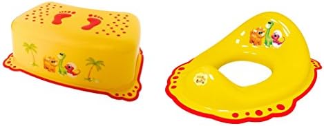 Supreme Baby Toilet Trainer Seat and Step Stool (Dino Yellow)