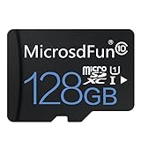 - microsdfun Ultra 128 GB Micro SDXC UHS-I Tarjeta Clase 10 con Adaptador de Tarjetas de Memoria de Alta Velocidad TF Tarjeta (128GB, Negro)