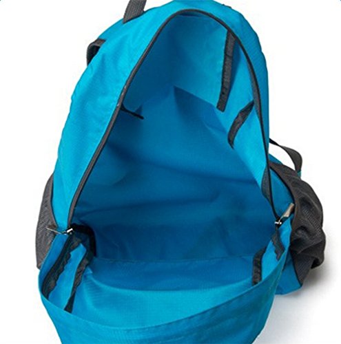 Hosaire 1 Stück Backpack Fahrradrucksäcke Nylon Wasserdicht Faltbar Rucksack für Outdoor Wandern Camping,Reise Bergsteigen Tasche - 6