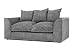 Produktbild Cravog Jumbo-Ecksofa aus Chenille-Cord, Grau, Textil, grau, Jumbo Cord 2 Seater