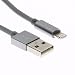 Produktbild iDOoX PLAITED Apple MFI Zertifiziertes Lightning Kabel in Silber 1 m