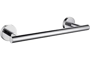 Biutimarden Hand Towel Rail Wall Mounted for Bathroom Kitchen, Towel Holder Round SUS 304 Stainless Steel Cloths Hanger Screws Mounting Towel Bar Bathroom Accessories-30CM