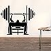 Produktbild mmzki Gym Wandaufkleber Fitness Langhantel Crossfit Aufkleber Sportraum Innenwand Dekorative Poster Vinyl Wandtattoos Wandbild L 50 cm x 42 c