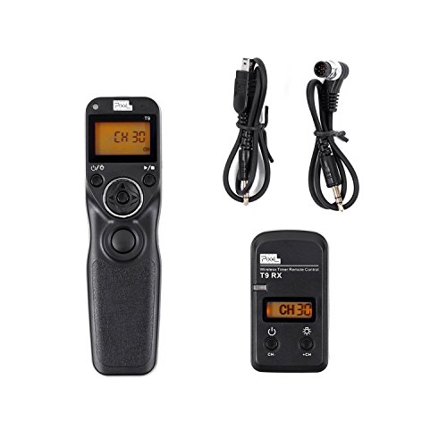 Pixel T9 DC2 LCD FSK 2 4GHz D  clencheur filaire et sans fil T  l  commande avec deux c  bles pour Nikon D800 s  rie D810 s  rie 300series D300s D700 D300 D7200 D7100 D7000  DC0 DC2 