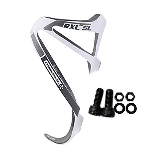 RXL SL Bicchierino in Carbonio Bottiglia Leggera 20g Nero Supporti MTB in Vetro per Acqua Bianca (Biance)