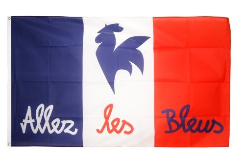 Flagge / Fahne Frankreich Allez les Bleus – 90 x 150 cm, Flaggenfritze®