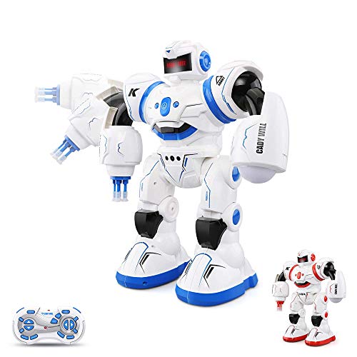 Beetest Ferngesteuerter Roboter für Kinder, JJRC R3 Smart Kampfroboter Spielzeug RC Control Geste Sensor Action Display Singen Tanzen USB Lade Kinder Weihnachten Geburtstagsgeschenk Blau