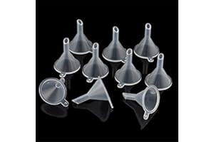 HINTER Lot de 10 Mini Entonnoir Multifonctions en Plastique pour Petits flacons parfumés