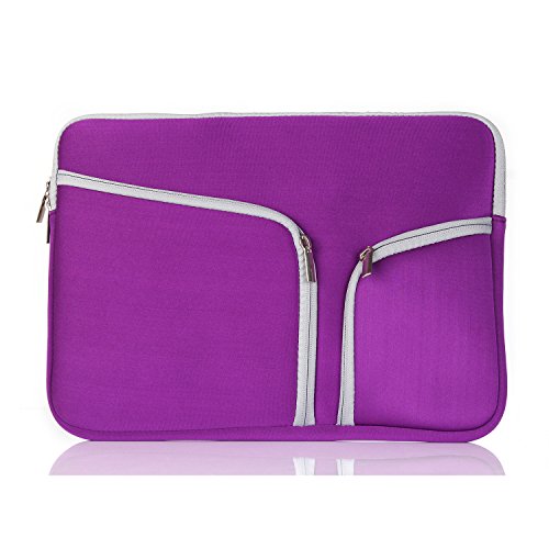 HASESS 13,3 Zoll Ultrabook Computer Bag Notebook Laptop Tasche Tragetasche mit Griff Tablette PC Sleeve Case Reißverschluss Briefcase Pouch Haut Hülle Cover für für Alle 13 Zoll Notebook Computer MacBook Air 13″ MacBook Pro 13″ Universal Laptop Netbook Acer Asus Dell Fujitsu Lenovo HP Samsung Sony Toshiba – Lila - 4