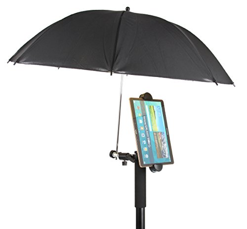 Photecs® verstellbarer Tablet-Bodenständer, Boden-Stativ (höhenverstellbar bis 1,72m), Profi Tablet-Ständer/-Stativ mit sehr hoher Kippfestigkeit, z.B. als moderner Notenständer mit iPad Pro, frei positionierbar, mit Filzgleitscheibe. - 6