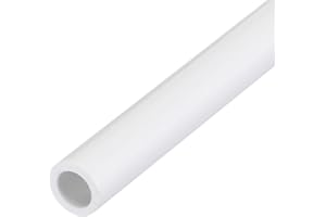 QUARKZMAN Tube Rond Rigide en PVC 5mm ID 7mm OD 350mm Longueur Blanc pour Manchon de Câble de Conduite d'Eau