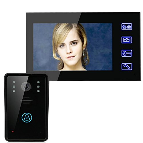 Preisvergleich Produktbild MOLEY 7 '' Türsprechanlage Video Intercom Türklingel Touch-Taste Fernbedienung Nachtsicht Home Security Türklingel Monitor Kamera SY816A11