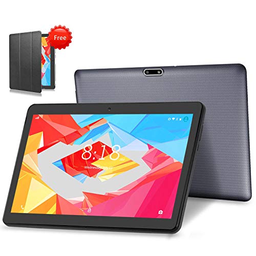 LNMBBS 4G LTE Tablet 10.1" Full HD Tableta Android 9.0 pie OS, 4GB de RAM y 64 GB de Memoria, WiFi GPS Buletooth Soporta (Gris)