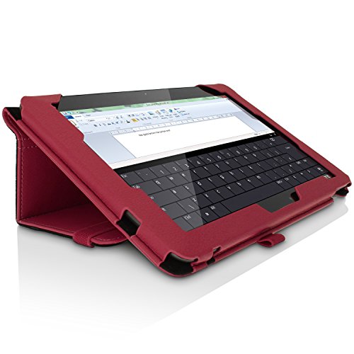igadgitz Pink Rosa PU Ledertasche Hülle Folie für Asus Transformer Pad TF103C 10.1 Zoll mit Multi-Winkel Betrachtungs + Stylus-Stift Elastischen Halter + Displayschutzfolie - 7
