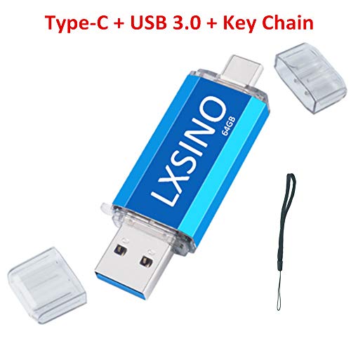 Preisvergleich Produktbild USB Stick 64 GB USB C Stick 2-in-1 Speicherstick USB 3.0 Flash Drive OTG Stick Type C Memory Stick für Typ C Smartphones, Samsung Galaxy S10, S9, S8, Note9, Google Pixel 3, MacBook Pro