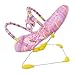 Vibrating baby bouncer with musical function - Adjustable pink bouncer with 2 toybars and educational toys